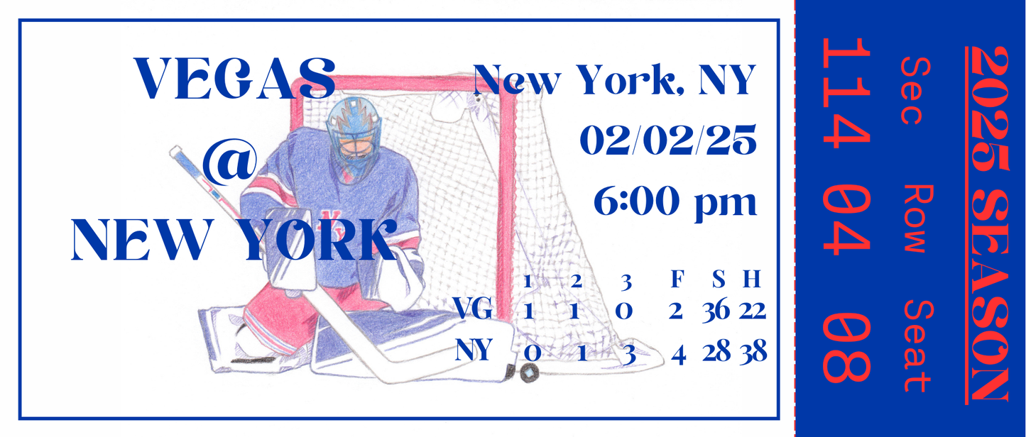 NY(R) Player Sketch FanStub