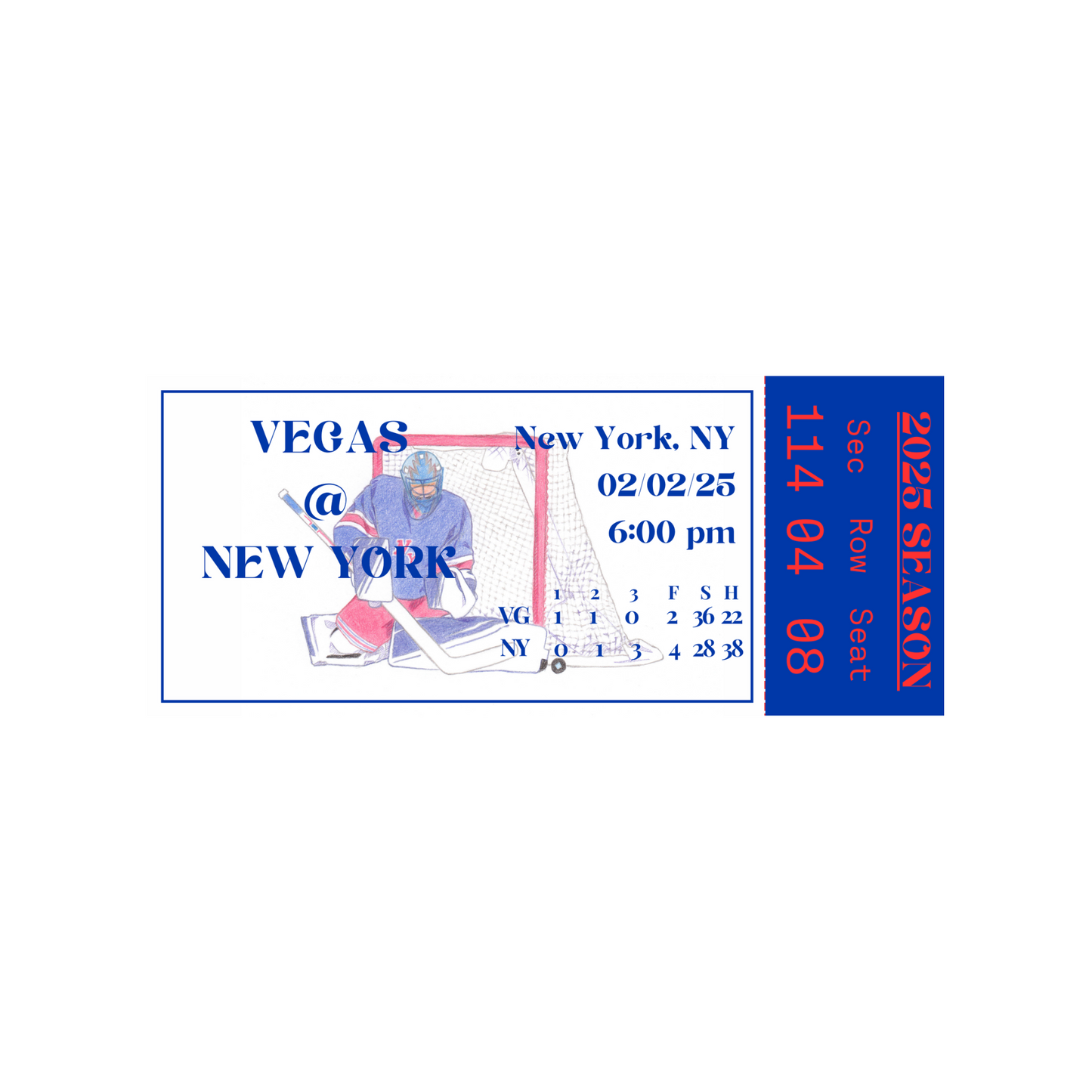 NY(R) Player Sketch FanStub
