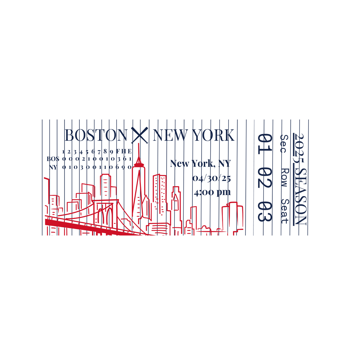 NY(Y) Skyline FanStub