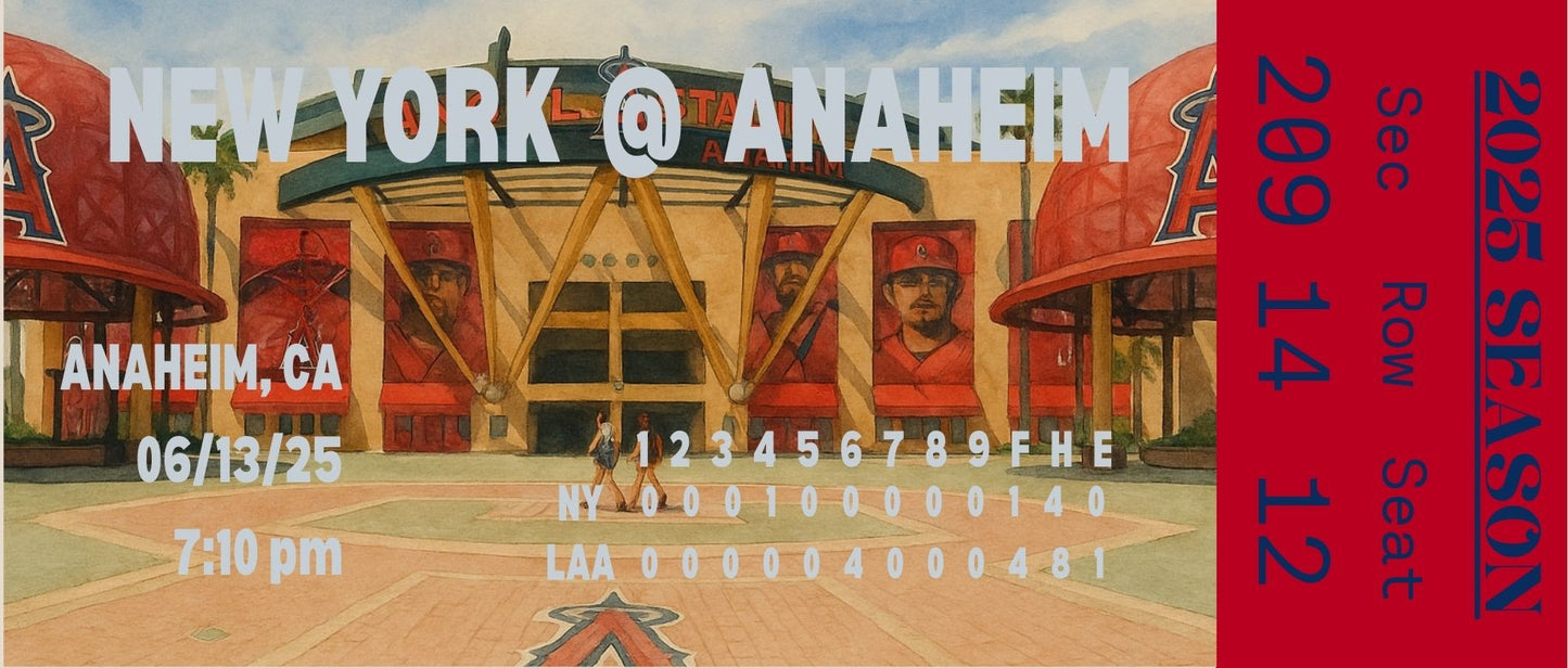 Anaheim FanStubs