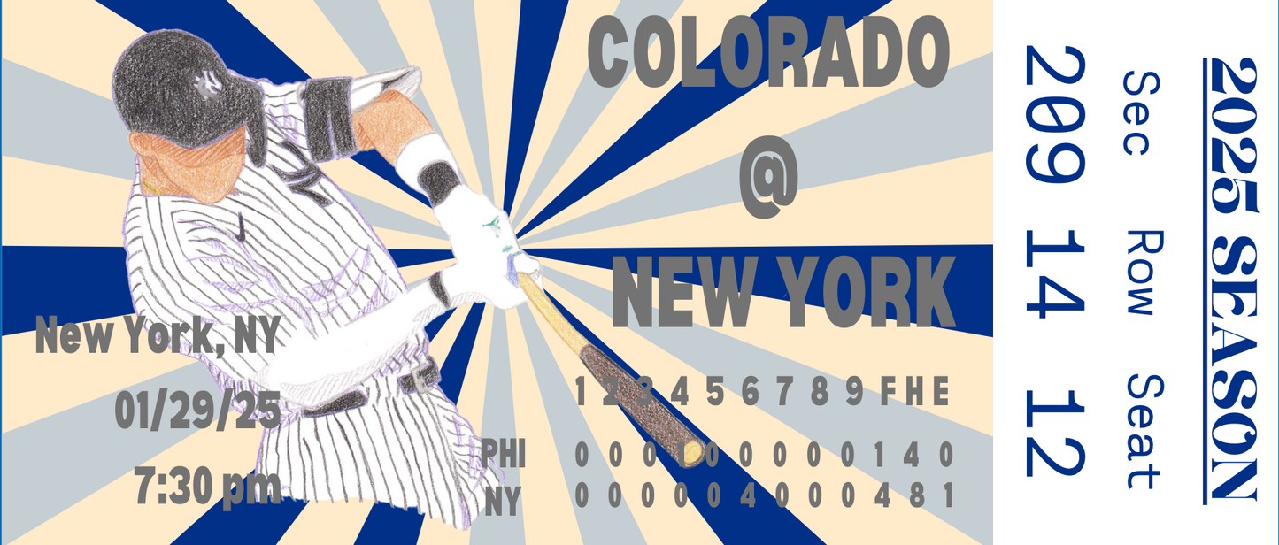 NY(Y) Player Sketch FanStub